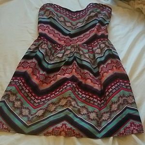 Strapless flowy dress